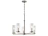Kichler Crosby 5-Light Brushed Nickel Glass Candelabra Cylinder Linear Chandelier