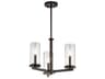 Kichler Crosby 3-Light Olde Bronze Glass Cylinder Pendant