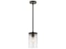 Kichler Crosby 1-Light Olde Bronze Glass Cylinder Mini Pendant
