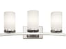 Kichler Crosby 3-Light Brushed Nickel Glass Vanity Light