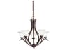 Kichler Dover 5-Light Tannery Bronze Glass Bell Chandelier