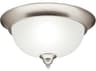 Kichler Dover 2-Light Brushed Nickel Glass Bowl Flush Mount