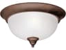 Kichler Dover 2-Light Tannery Bronze Glass Bowl Flush Mount