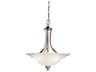 Kichler Dover 3-Light Brushed Nickel Glass Bowl Pendant
