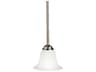 Kichler Dover 1-Light Brushed Nickel Glass Bell Mini Pendant