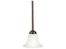 Kichler Dover 1-Light Tannery Bronze Glass Bell Mini Pendant