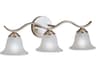 Kichler Dover 3-Light Brushed Nickel Glass Vanity Light
