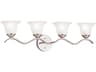 Kichler Dover 4-Light Brushed Nickel Glass Vanity Light