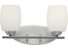 Kichler Eileen 2-Light Brushed Nickel Glass Vanity Light