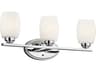 Kichler Eileen 3-Light Chrome Glass Vanity Light