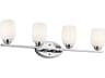 Kichler Eileen 4-Light Chrome Glass Vanity Light