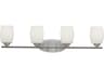 Kichler Eileen 4-Light Brushed Nickel Glass Vanity Light