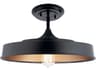 Kichler Elias 1-Light Black Round Semi Flush Mount
