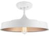 Kichler Elias 1-Light White Round Semi Flush Mount
