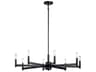 Kichler Erzo 8-Light Black Candelabra Linear Chandelier