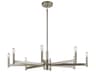 Kichler Erzo 8-Light Satin Nickel Candelabra Linear Chandelier