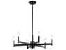 Kichler Erzo 6-Light Black Candelabra Linear Chandelier