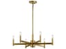Kichler Erzo 6-Light Natural Brass Candelabra Linear Chandelier
