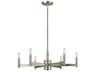 Kichler Erzo 6-Light Satin Nickel Candelabra Linear Chandelier