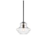 Kichler Everly 1-Light Olde Bronze Glass Geometric Round Mini Pendant