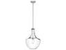 Kichler Everly 1-Light Chrome Glass Geometric Round Pendant