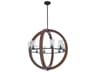 Kichler Grand Bank 8-Light Auburn Stained Black Glass Candelabra Cylinder Geometric Chandelier