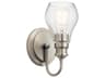 Kichler Greenbrier 1-Light Brushed Nickel Glass Wall Sconce