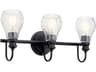 Kichler Greenbrier 3-Light Black Glass Vanity Light