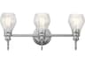 Kichler Greenbrier 3-Light Chrome Glass Vanity Light