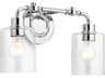 Kichler Gunnison 2-Light Chrome Glass Vanity Light