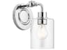 Kichler Gunnison 1-Light Chrome Glass Wall Sconce