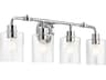 Kichler Gunnison 4-Light Chrome Glass Vanity Light