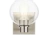 Kichler Harmony 1-Light Brushed Nickel Glass Wall Sconce