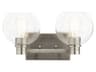 Kichler Harmony 2-Light Brushed Nickel Glass Vanity Light