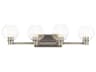 Kichler Harmony 4-Light Brushed Nickel Glass Vanity Light