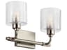 Kichler Harvan 2-Light Satin Nickel Glass Vanity Light
