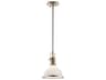 Kichler Hatteras Bay 1-Light Polished Nickel Glass Round Mini Pendant