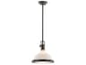 Kichler Hatteras Bay 1-Light Olde Bronze Glass Round Mini Pendant
