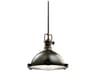 Kichler Hatteras Bay 1-Light Olde Bronze Glass Round Pendant