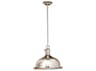 Kichler Hatteras Bay 1-Light Polished Nickel Glass Round Pendant
