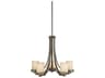 Kichler Hendrik 5-Light Olde Bronze Glass Cylinder Chandelier