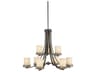 Kichler Hendrik 9-Light Olde Bronze Glass Cylinder Chandelier