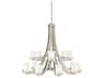 Kichler Hendrik 15-Light Brushed Nickel Glass Cylinder Chandelier