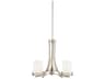 Kichler Hendrik 3-Light Brushed Nickel Glass Cylinder Chandelier