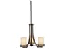 Kichler Hendrik 3-Light Olde Bronze Glass Cylinder Chandelier