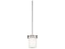 Kichler Hendrik 1-Light Brushed Nickel Glass Cylinder Mini Pendant