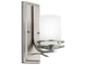Kichler Hendrik 1-Light Brushed Nickel Glass Wall Sconce