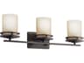 Kichler Hendrik 3-Light Olde Bronze Glass Vanity Light