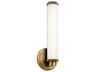 Kichler Indeco 1-Light Natural Brass Glass Wall Sconce