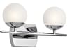 Kichler Jasper 2-Light Chrome Glass Vanity Light